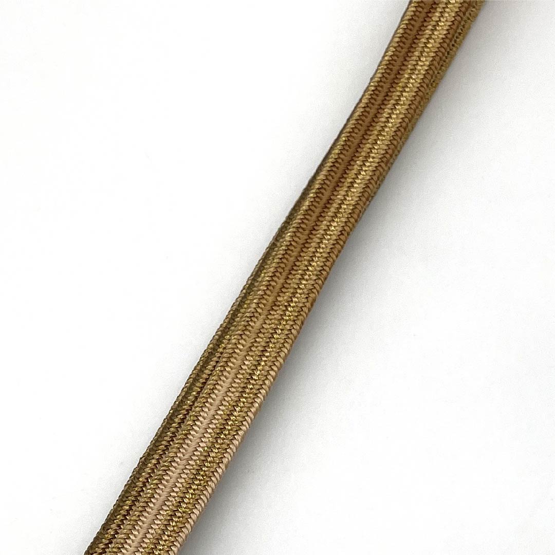 (Brand New) Silk Obi-jime (Sash Band) in Harizuri Color (New Rank) by Hirata Braided Cord, Kai-no-kuchi Striped Yugen Dye, with Twisted Tassel, Approximately 156.5cm Long, Approximately 1.6cm Wide, Semi-Formal, Brown, Product Number: 1135005081314