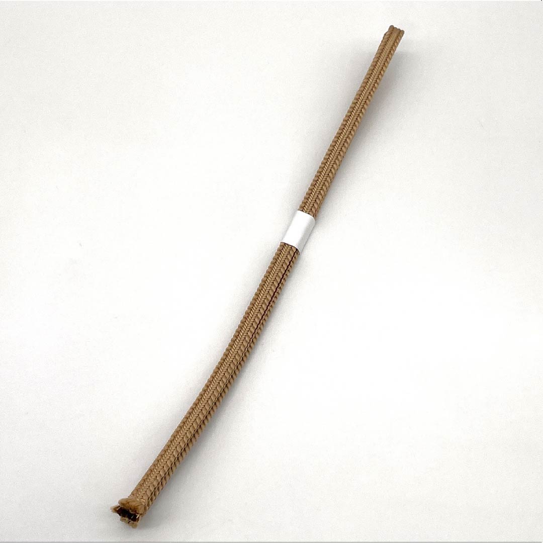 (新品)帯締め 正絹 NEWランク 三分紐 梅染色（うめぞめいろ） 帯留め用   長さ約122cm 幅約0.9cm カジュアル ベージュ系 1135005821325