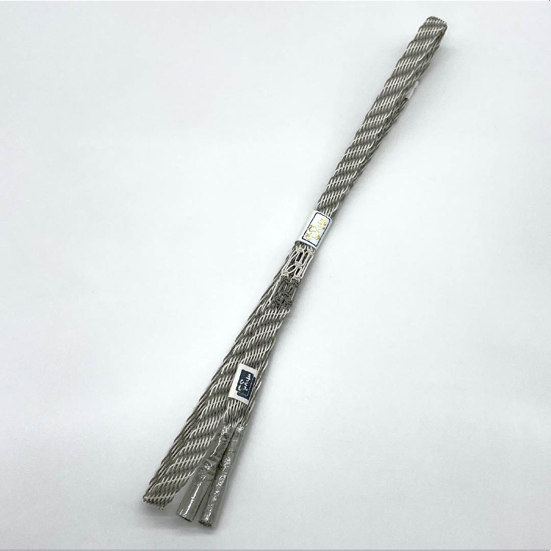 (Brand New) Pure Silk Obi-jime (Sash Band) in Keshizumi Nezumi (Ebony Gray) for Single-Layer Kimono (Summer Wear), Approximately 168cm Long, 1.4cm Wide, Casual Gray, Product Number: 1135005601322