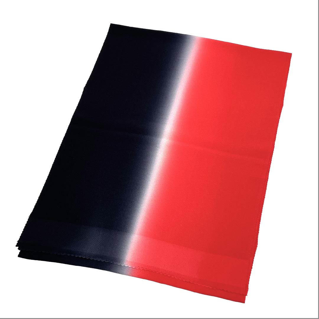 (New Old Stock) Obiage Silk NEW Rank Casual Black Red Plain Length approx. 180cm Width approx. 30cm Black 1136003251910