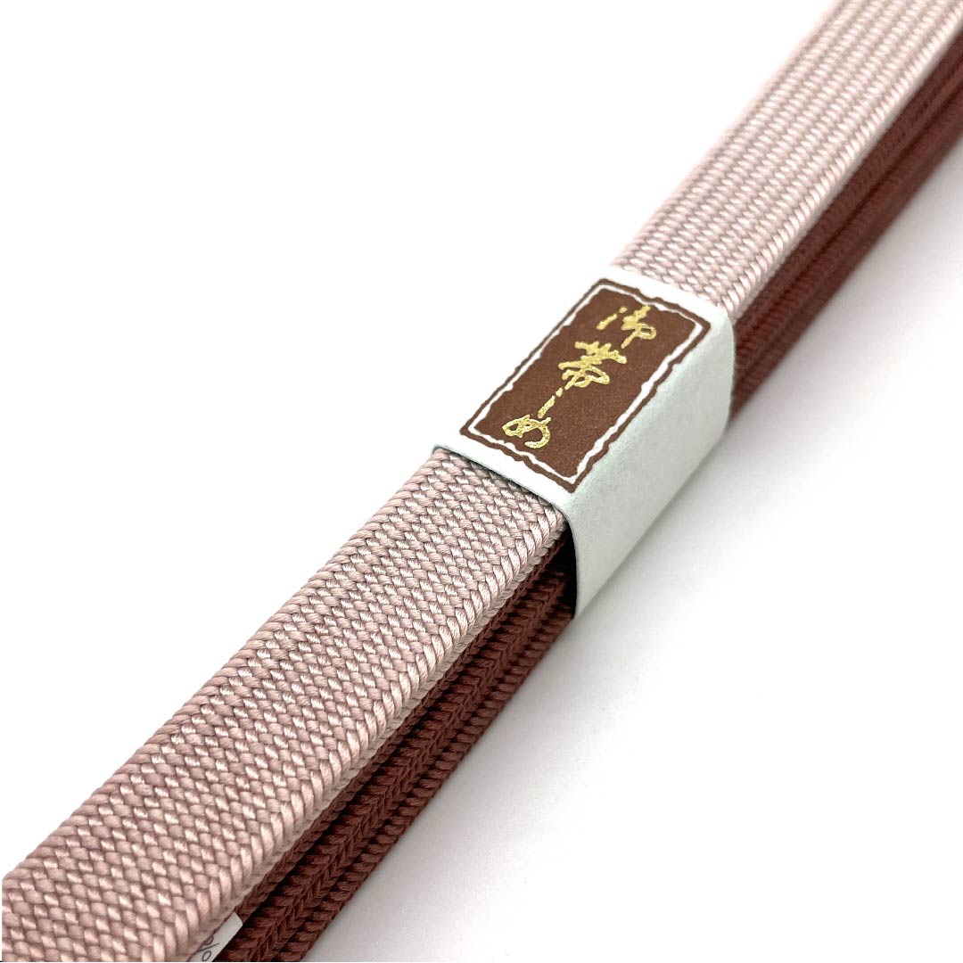 （新古品） 帯締め 正絹 四分紐 栗梅色（くりうめいろ） 蒼白色色（そうはくしょくいろ） 翠嵐工房 新古品 長さ約165cm 幅約1.2cm カジュアル Sランク 紫系 1135002062320