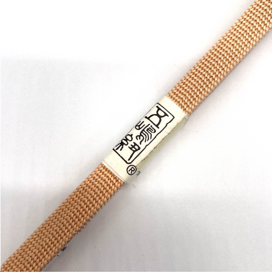 （新古品） 帯締め 正絹 三分紐 杏色（あんずいろ） 五嶋紐 新古品 長さ約130cm 幅約0.9cm カジュアル Sランク 橙系 1135000802326