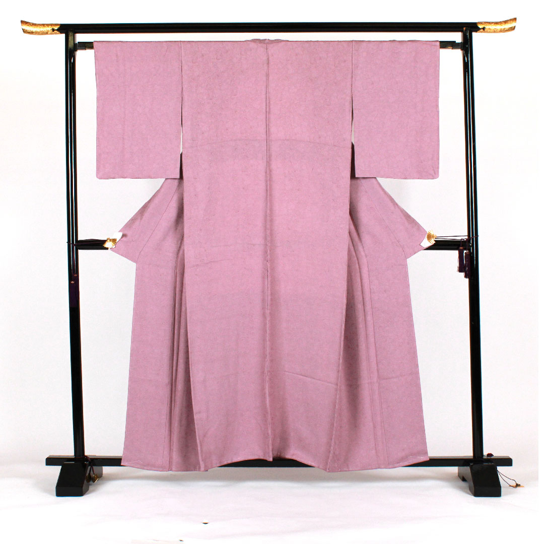 Plain color, floral and bird pattern, circle with crocodile pattern, length 160cm, sleeve length 65cm, lined, pure silk, S rank, purple, 1114000212320