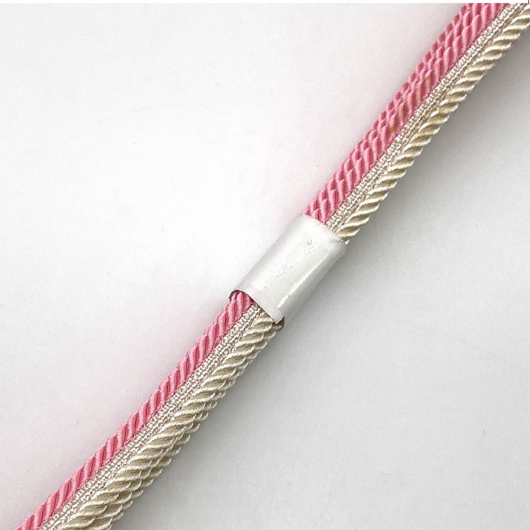 (Like new) Silk Obijime (Sash Band) - New Condition, Two-tone, Approximately 151.5cm Long, Approximately 1.1cm Wide, Casual, Pink, Item Number: 1135004331313