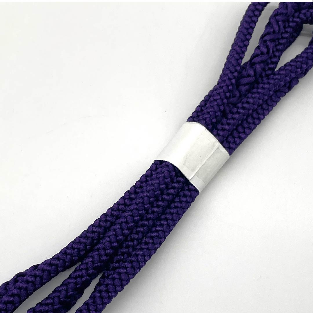 S-Rank Silk Obijime (Sash Band) - Purple-Brown, Round Braid, Approx. 160.5cm Long, Approx. 0.8cm Wide, Casual, Purple, Item Number: 1135004432320