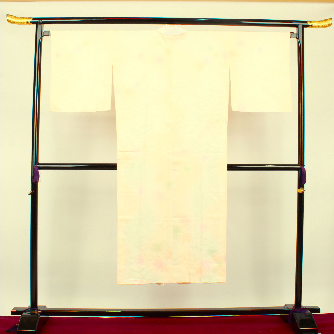 長襦袢 正絹 身丈134cm 裄丈65cm 袷  花模様 ぼかし染  Sランク ピンク系 1129000352413