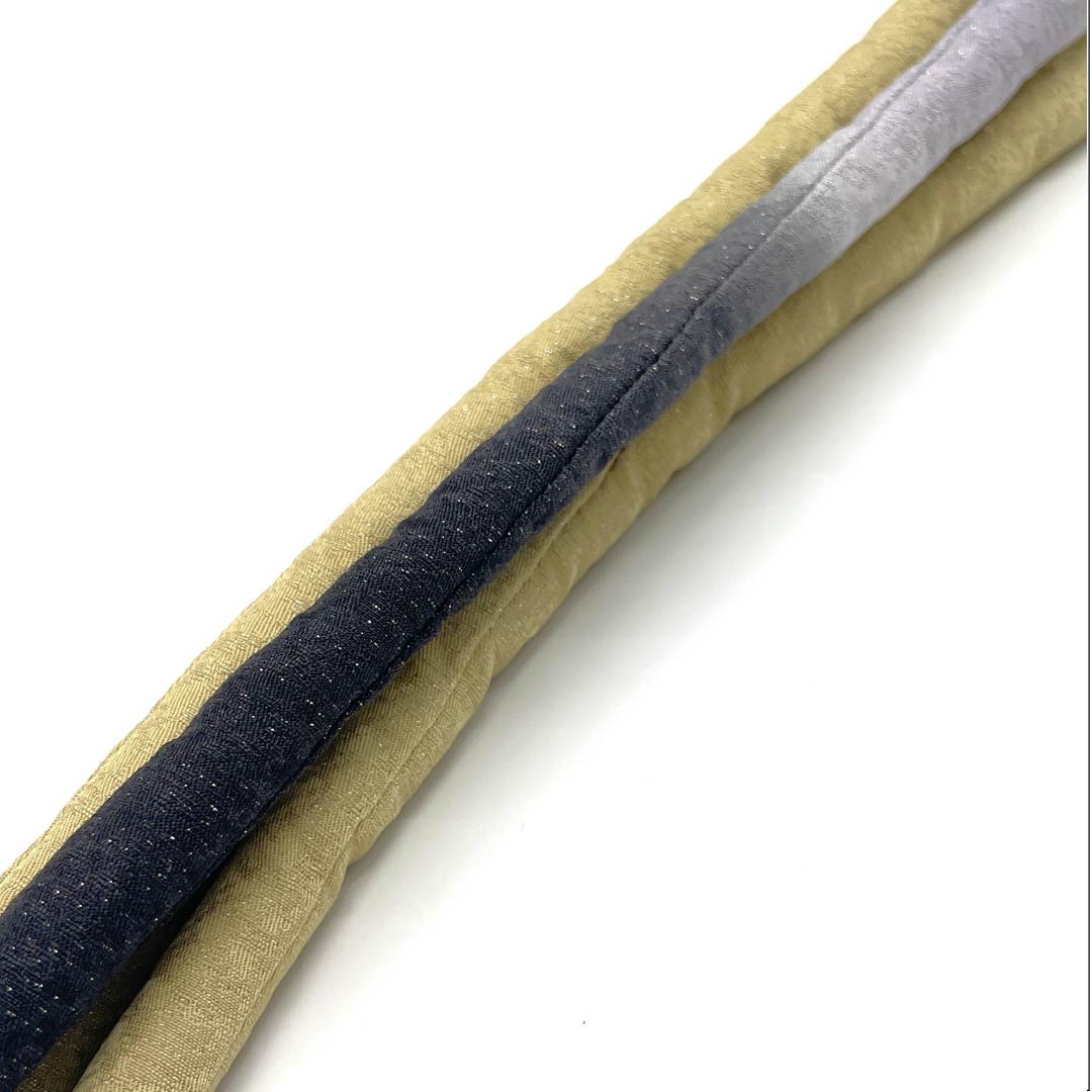 （新古品） 帯締め 正絹 四分紐 牙黄色（げおういろ） グラデーション 丸ぐけ 長さ約190cm 幅約1.2cm セミフォーマル NEWランク ベージュ系 1135003201425