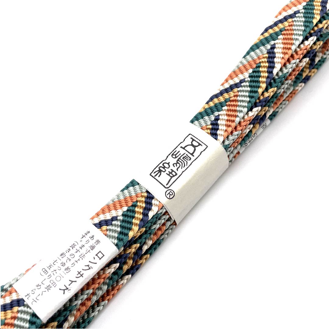 （新古品）帯締め 正絹 四分紐 グラデーション 五嶋紐 江戸組紐 長尺 長さ約175cm 幅約1.5cm カジュアル Sランク グラデーション系 1135001332999