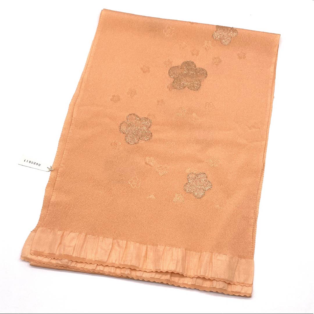 Obiage Silk S Rank Semi-formal Hanabana-iro (reddish orange) Plum Lame Approximately 169cm long, 27.5cm wide Orange system 1136004702926