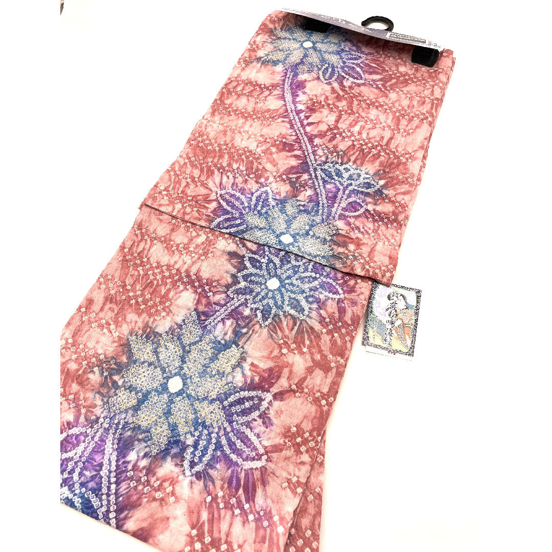 (New) Yukata Arimatsu Narumi Honshibori Length 163cm Sleeve length 68cm Floral cotton NEW rank Single layer Length 163cm Pink 1118000721414