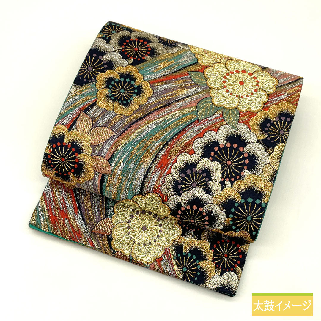 A-Rank Nishijin-ori Silk Fukuro Obi for Long-Sleeved Kimono, 442cm Long, Six-Ply, Formal, Gradient Pattern, Product Number: 1123016303399