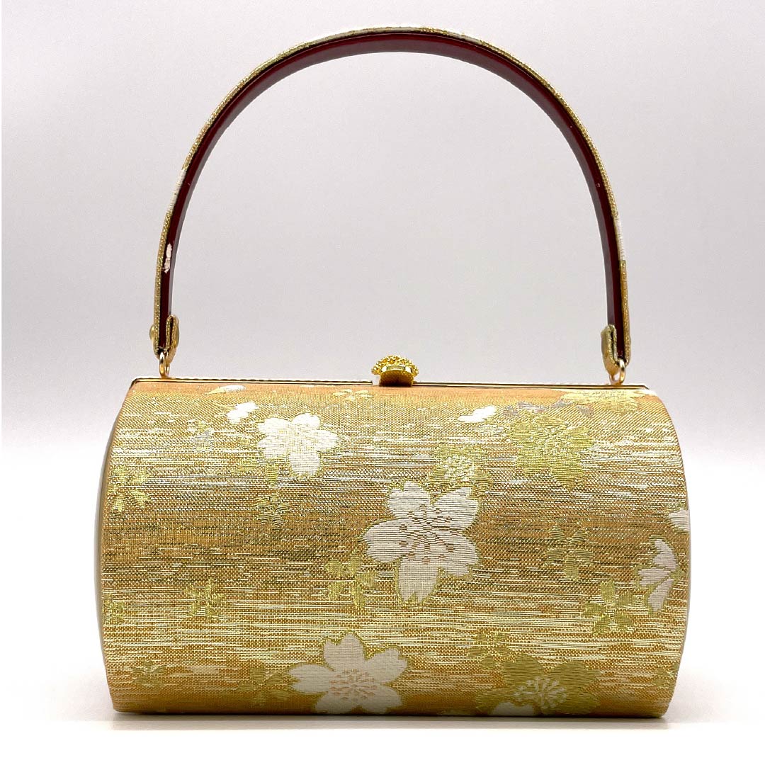 和装バック フォーマル 朱華色（はねずいろ） 振袖用 桜 古典柄 橙系 Aランク 113900038326