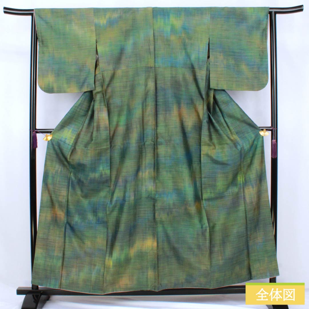Tsumugi Silk A Rank Length 159cm Sleeve-to-sleeve 64cm Ombre weave Lined Gradation pattern 1116004723399