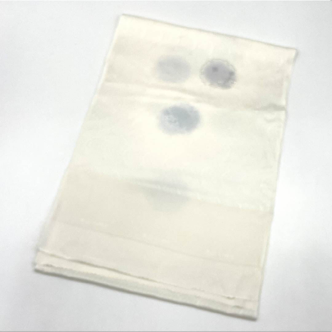 Semi-formal silk obiage (sash sash), grade A, gofun-iro (white powder-colored), with a design of flowing water, snowflakes, and waves. Length: approximately 180cm, width: approximately 30cm, white, part number 1136002273911