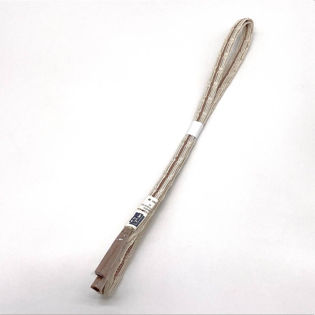 (新品)帯締め 正絹 NEWランク  嵯峨鼠色（さがねずいろ） 単衣用 夏用  長さ約164cm 幅約1.4cm カジュアル 茶系 1135005621314