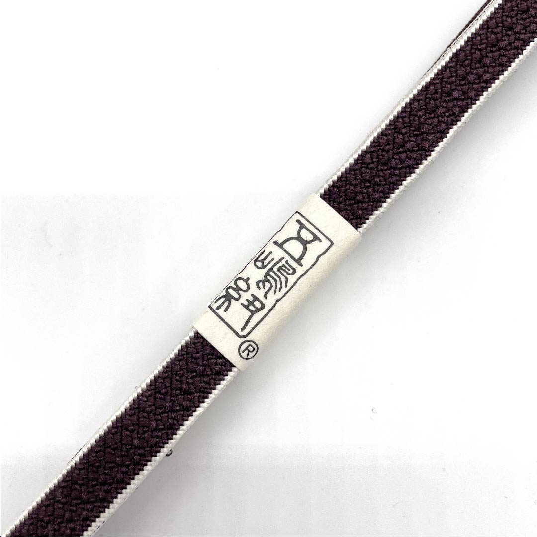（新古品） 帯締め 正絹 三分紐 二人静色（ふたりしずかいろ） 五嶋紐 新古品 長さ約129cm 幅約0.9cm カジュアル Sランク 紫系 1135000712320