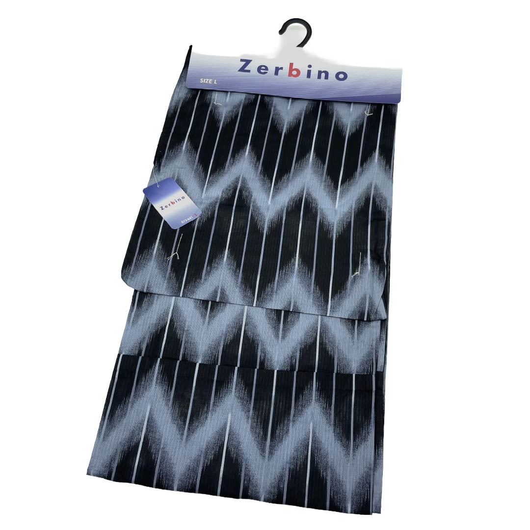 Men's Yukata Cotton NEW Rank Length 149cm Sleeve-to-sleeve 71cm Black XYLICOOL Cooling zig-zag pattern Unlined Black-based 1138000111410