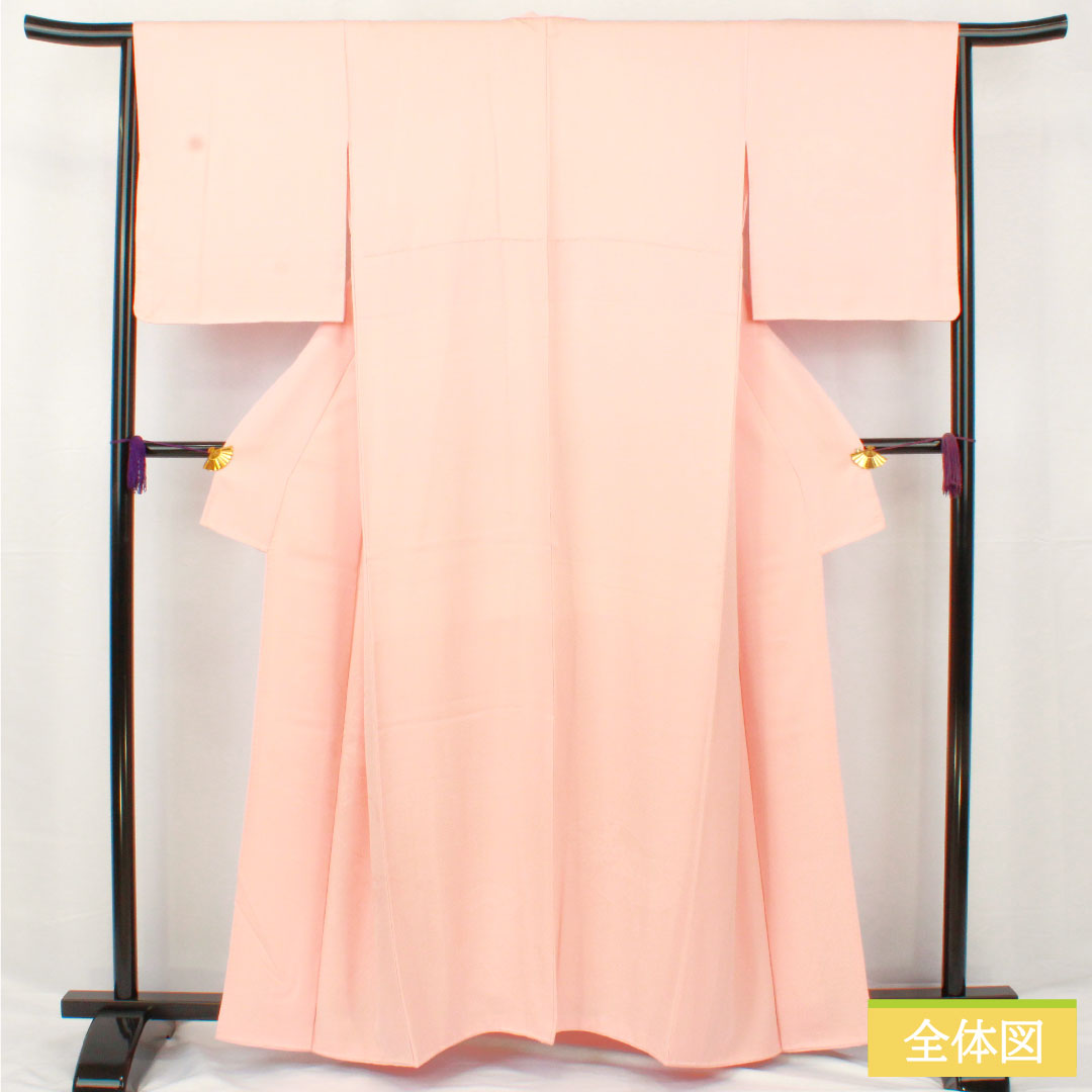 Plain color, pure silk, length 160cm, sleeve length 64cm, Sayagata, lined, A rank, pink, 1114001963413
