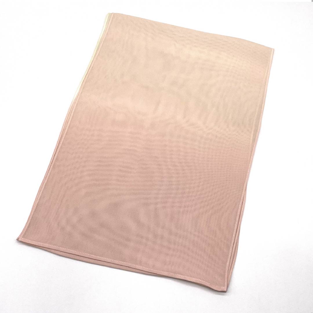 帯揚げ 正絹 NEWランク セミフォーマル 乙女色（おとめいろ） 薄黄檗色（うすきはだいろ） 夏物 バイカラー 長さ約180cm 幅約29.5cm ピンク系 1136001041913