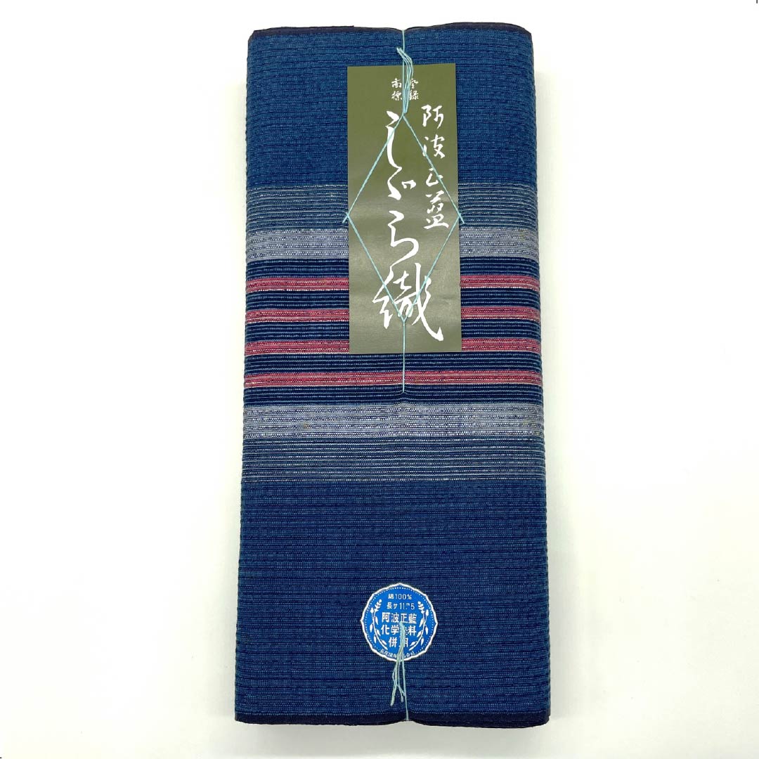 Yukata cloth, cotton, Awa Shijira, Important Intangible Cultural Property, True indigo dye, Kontetsuiro (dark iron color), A rank, blue, 1130000613917