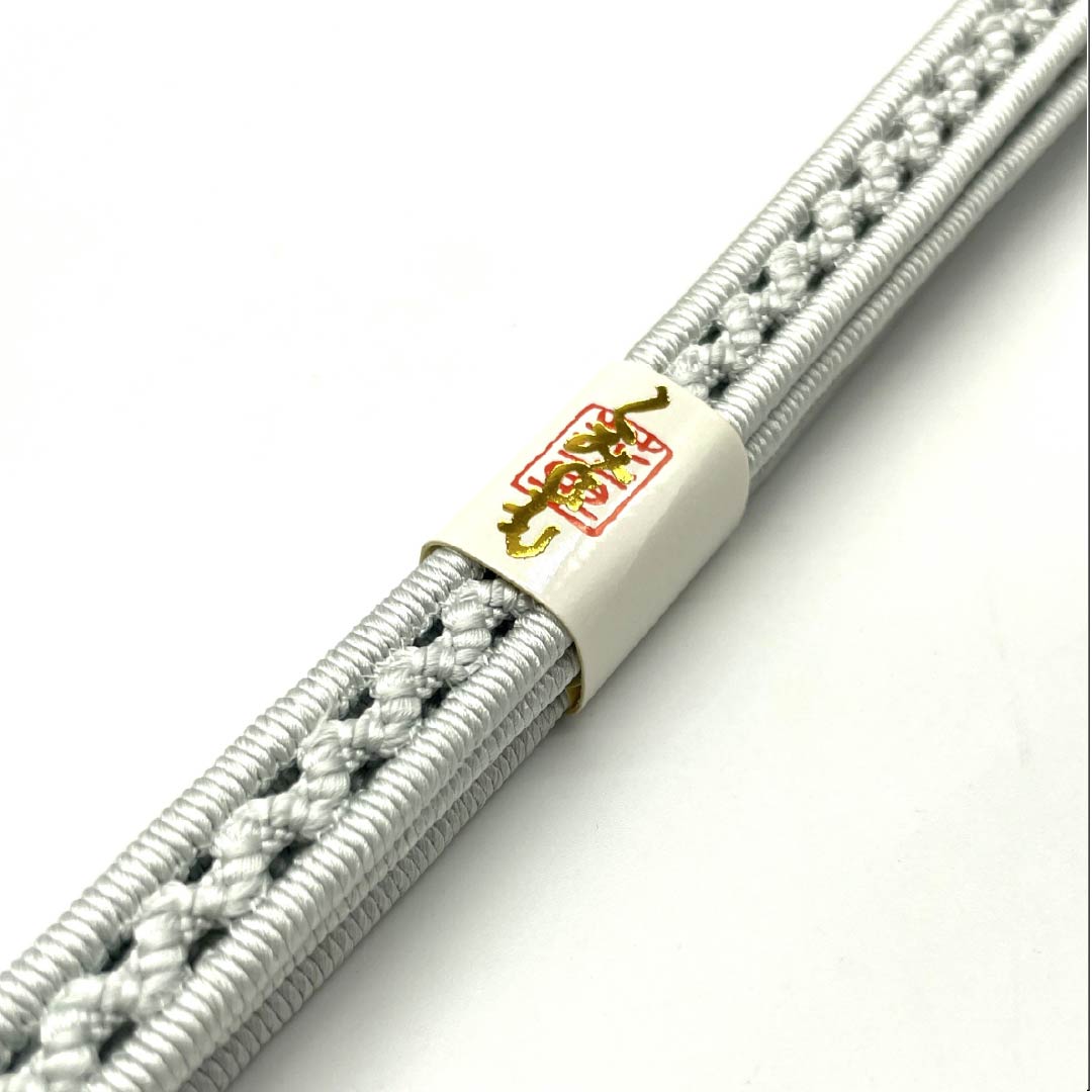 （新古品） 帯締め 正絹 四分紐 魚肚白色（ぎょとはくいろ） 平田組紐 夏用 単衣用 長さ約165cm 幅約1.3cm セミフォーマル NEWランク グレー系 1135003381322