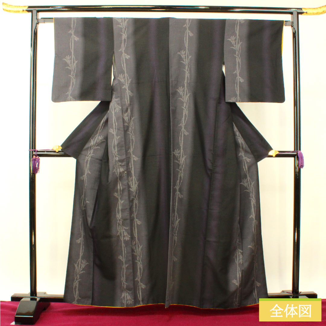 Yuki Tsumugi silk Length 161.5cm Sleeve length 64.5cm Abstract pattern S rank Awase Gradient 1116003342499