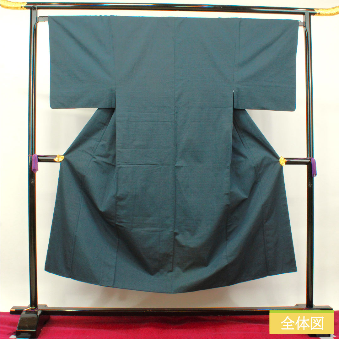 Men's wool, length 147.5cm, sleeve length 67cm, navy blue, hexagonal pattern, S rank, lined, navy blue, 1119000672418