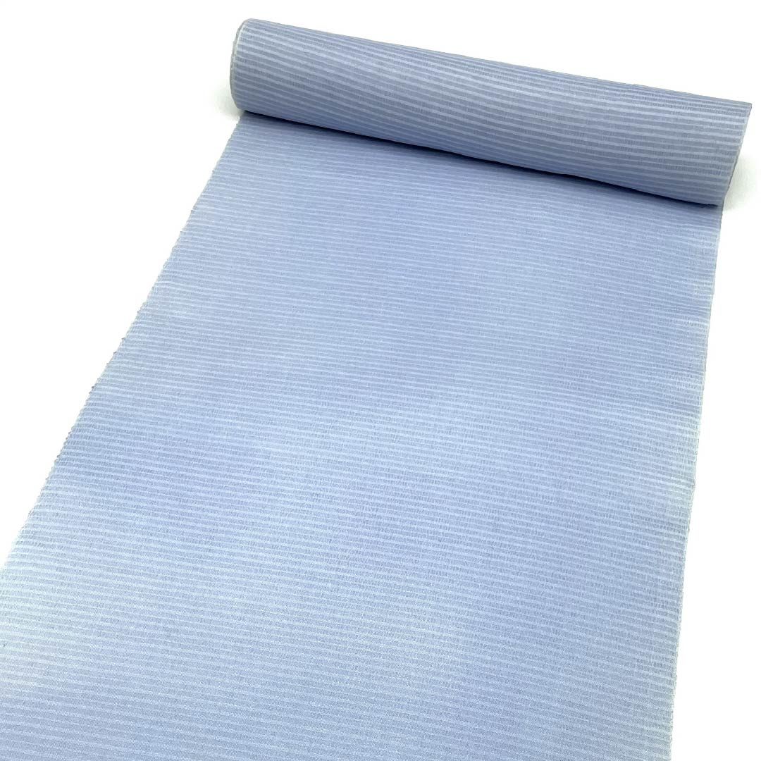 Fabric Nagoya Obi (belt) Pure silk Pale white (sohakushoku) Earth white (shiratsuchiiro) Authentic Oshima Tsumugi Wall thread NEW rank Blue series 1130001171917