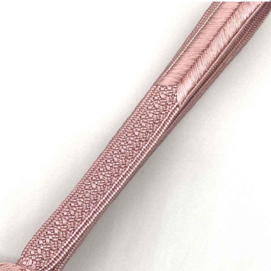 S-Rank Silk Obijime (Sash Band) in Light Crimson (Asabeniiro) - Approximately 159cm Long, 1.5cm Wide, Semi-Formal, Pink, Product Number: 1135003812313