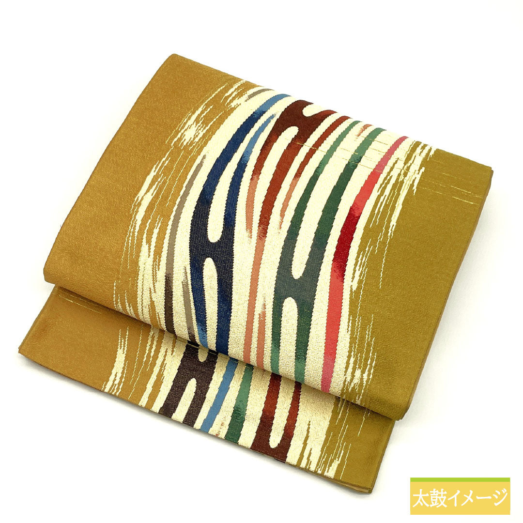 Fukuro Obi, Pure Silk, S-Rank, Shirayaen Oba, Nishijin-ori, Abstract Pattern, 430cm Long, Six-Ply, Casual, Gradient Pattern, Product Number: 1123016562399