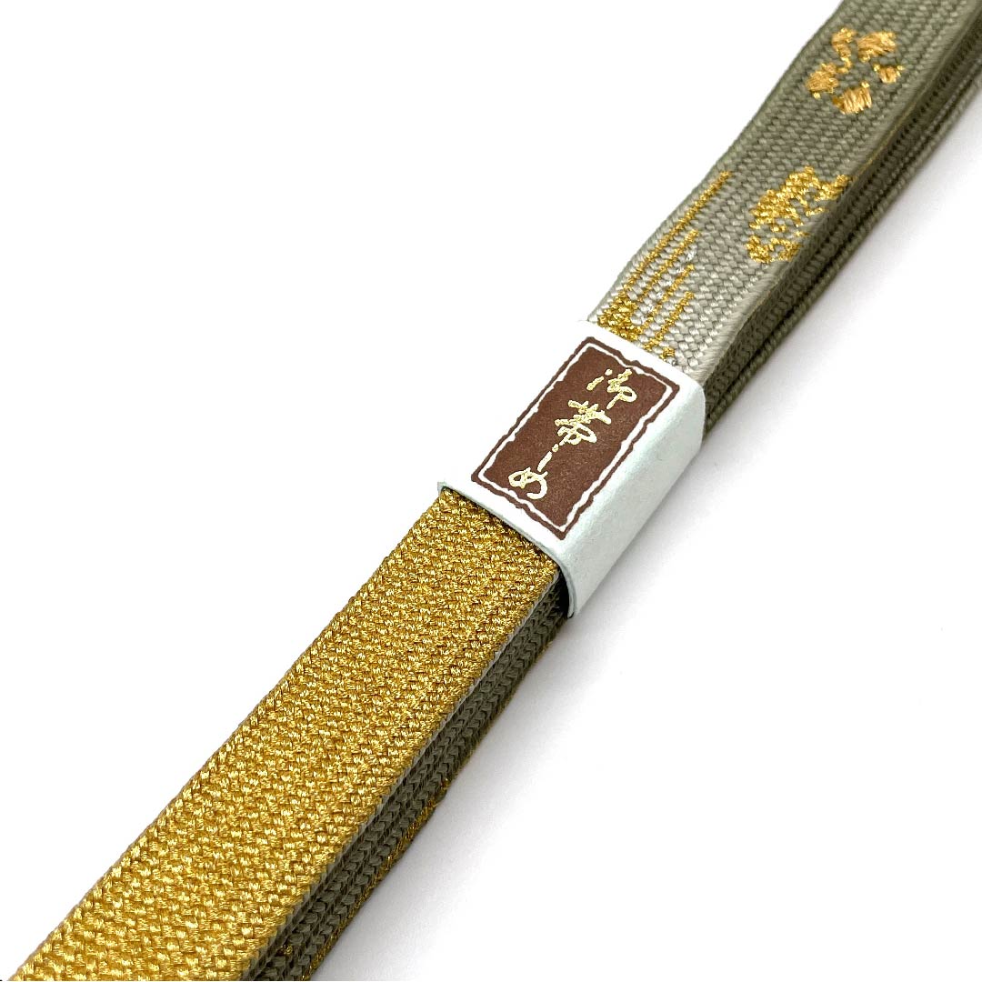 （新古品） 帯締め 正絹 四分紐 江戸鼠色（えどねずいろ） 金属糸使用 新古品 長さ約162cm 幅約1.5cm セミフォーマル Sランク グレー系 1135001652922