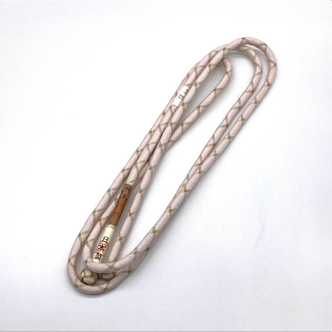 (Brand New) Pure Silk Obijime (Obi Band) in Sakurairo (Cherry Blossom) Kyoto Kumihimo (Odamaki) Pattern, Length: Approx. 156.5cm, Width: Approx. 0.7cm, Casual, Pink, Product Number: 1135005371313