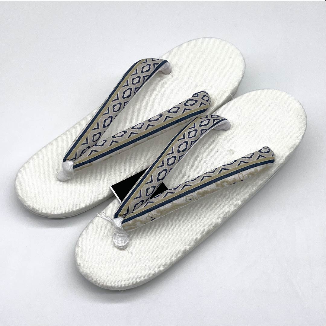 (New) Zori Sandals, Linen, NEW Rank, Summer Zori, Linen Zori, Made in Japan, For Summer, Length 24cm, L size, White color, 1122001691411