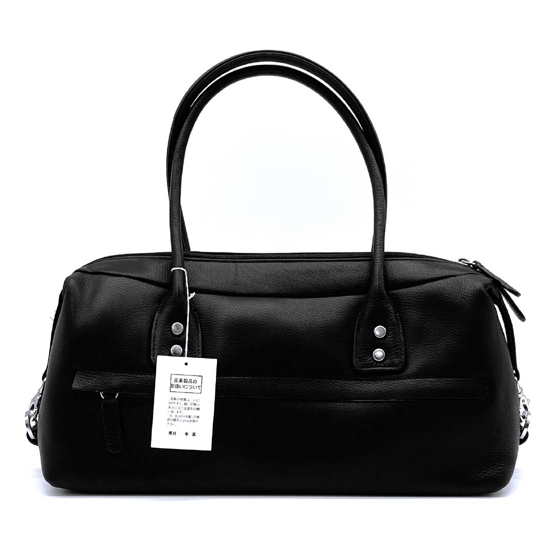 (Like New) Western-style Cowhide Leather Bag, Grade A, Like New, Cowhide Leather, Horizontal, Black, 119700008310