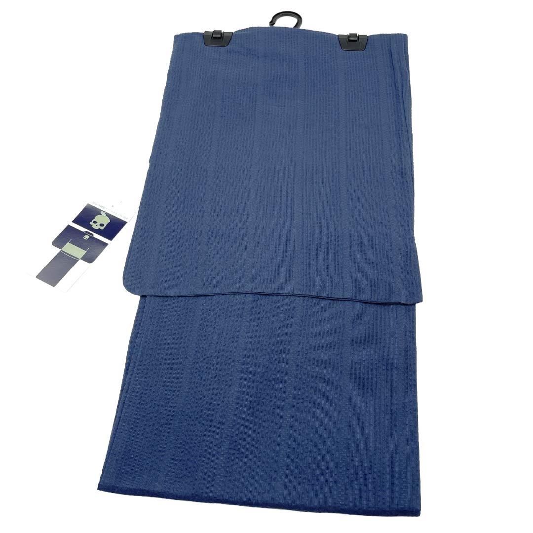 （新品）メンズ浴衣 木綿 NEWランク 身丈150cm 裄丈69cm 藍鉄色（あいてついろ） MDeen 骸骨 ドクロ 単衣 紺系 1138000411318