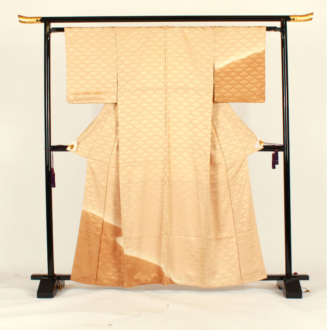 色無地 梅 木瓜  身丈162.5cm 裄丈63.5cm 袷  正絹 Aランク 黄系 1114000393423