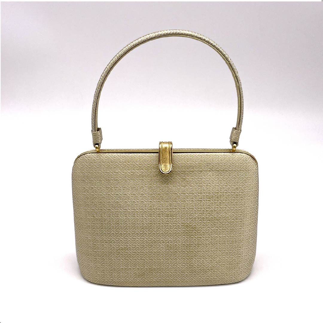 Formal Japanese style bag, gold color (kin-iro), for Tomesode, classic pattern, Saaya pattern, gold, S rank, 113900007221