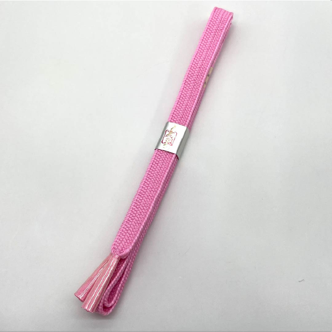 (新古品)帯締め 正絹 Sランク 撫子色（なでしこいろ） ネオンカラー 長さ約162cm 幅約1.6cm カジュアル ピンク系 1135005322313