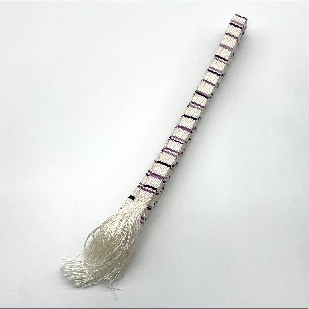 Obijime, pure silk, S-rank, milky white, flat braid, for summer, length approx. 172cm, width approx. 1cm, casual, cream系 1135006252415