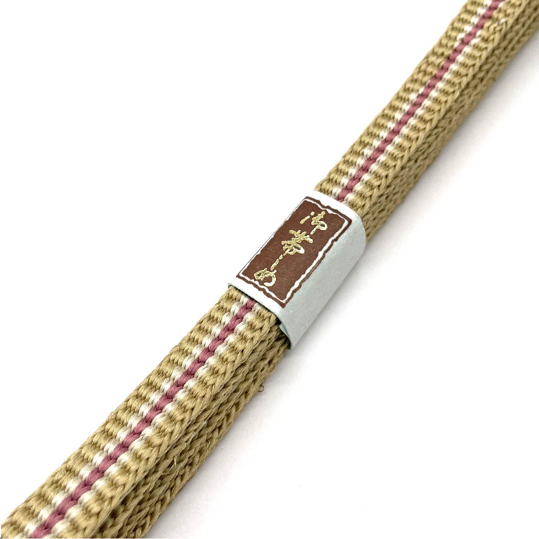 （新古品） 帯締め 正絹 四分紐 麦藁色（むぎわらいろ） 手組紐 新古品 長さ約162cm 幅約1.2cm カジュアル Sランク ベージュ系 1135001872925