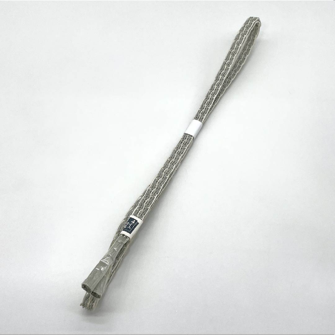 (新品)帯締め 正絹 NEWランク  単衣用 夏用   長さ約168cm 幅約1.2cm カジュアル グレー系 1135005671322