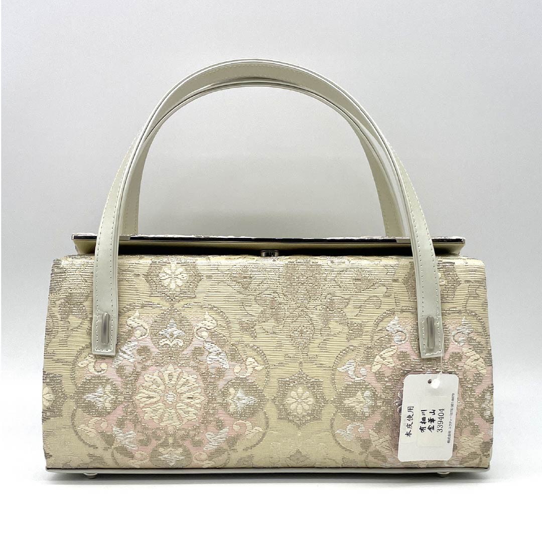 （新古品）和装バッグ フォーマル NEWランク 金華山 有栖川織物 西陣織 利休バッグ 金系 113900081121