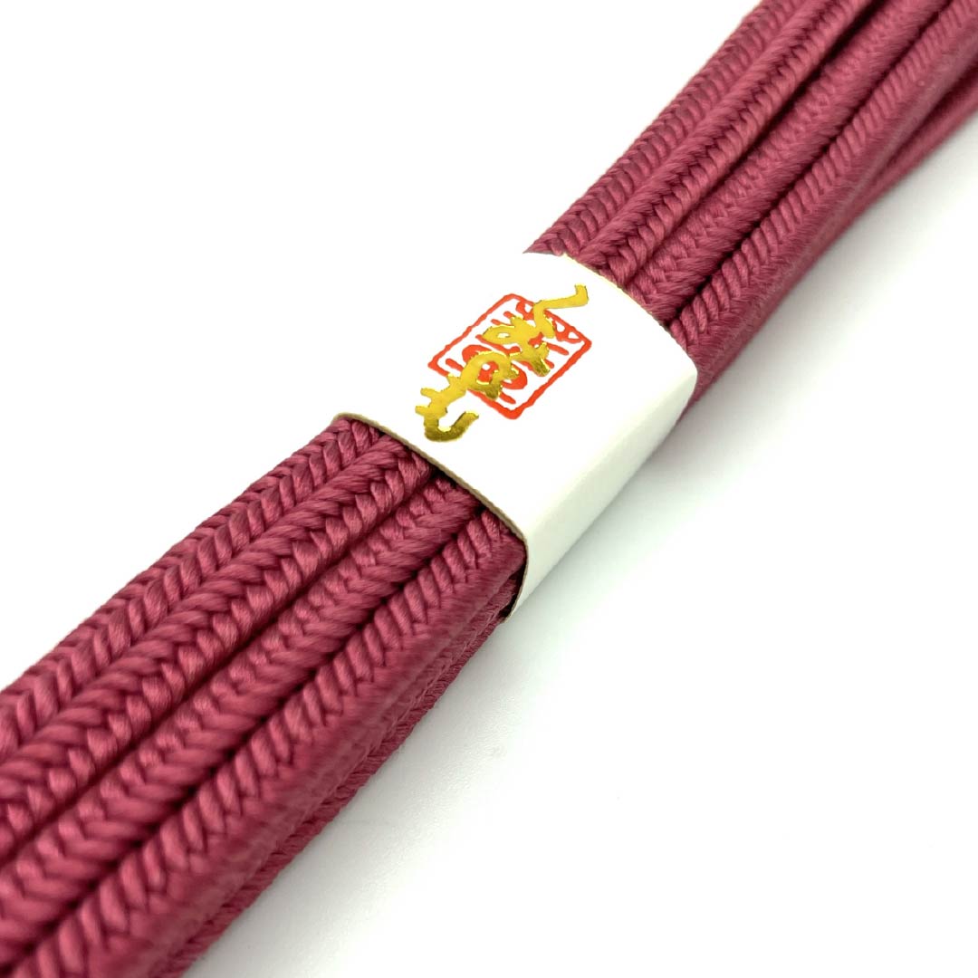 （新古品） 帯締め 正絹  紅鶸色（べにひわいろ） 冠紐 新古品 長さ約151cm 幅約1cm セミフォーマル NEWランク ピンク系 1135003501313