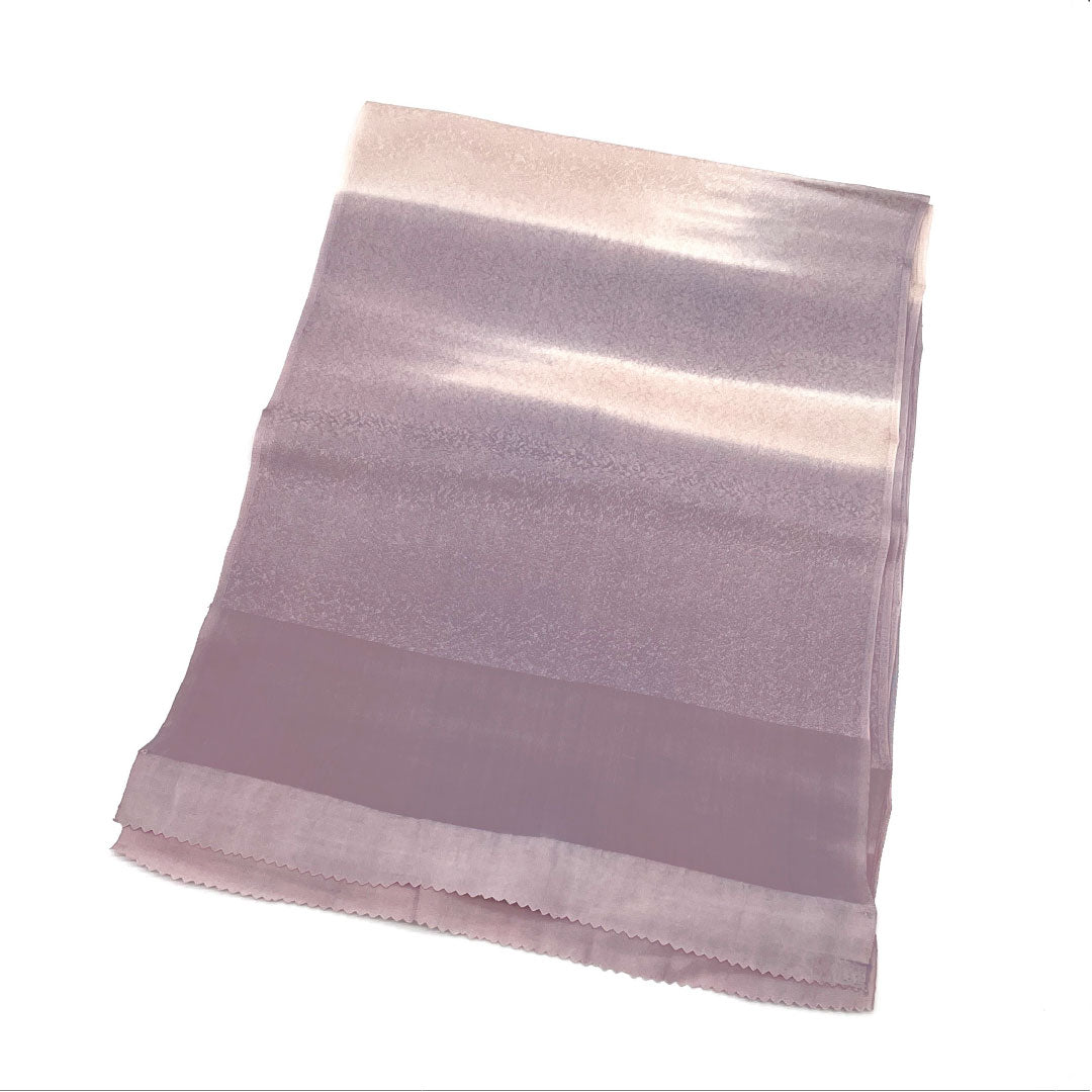 Semi-formal silk obiage (sash sash), S-rank, pale purple and fading crimson, approximately 168cm long and 30cm wide, purple-based. Product code: 1136001632920