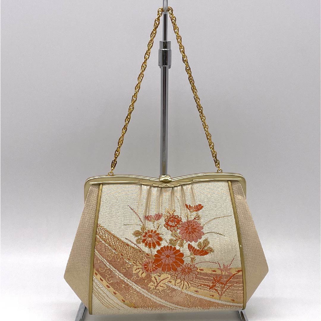 Formal Japanese Style Bag, Rank A, Saga Nishiki with Auspicious Motifs and Gold, 113900077321