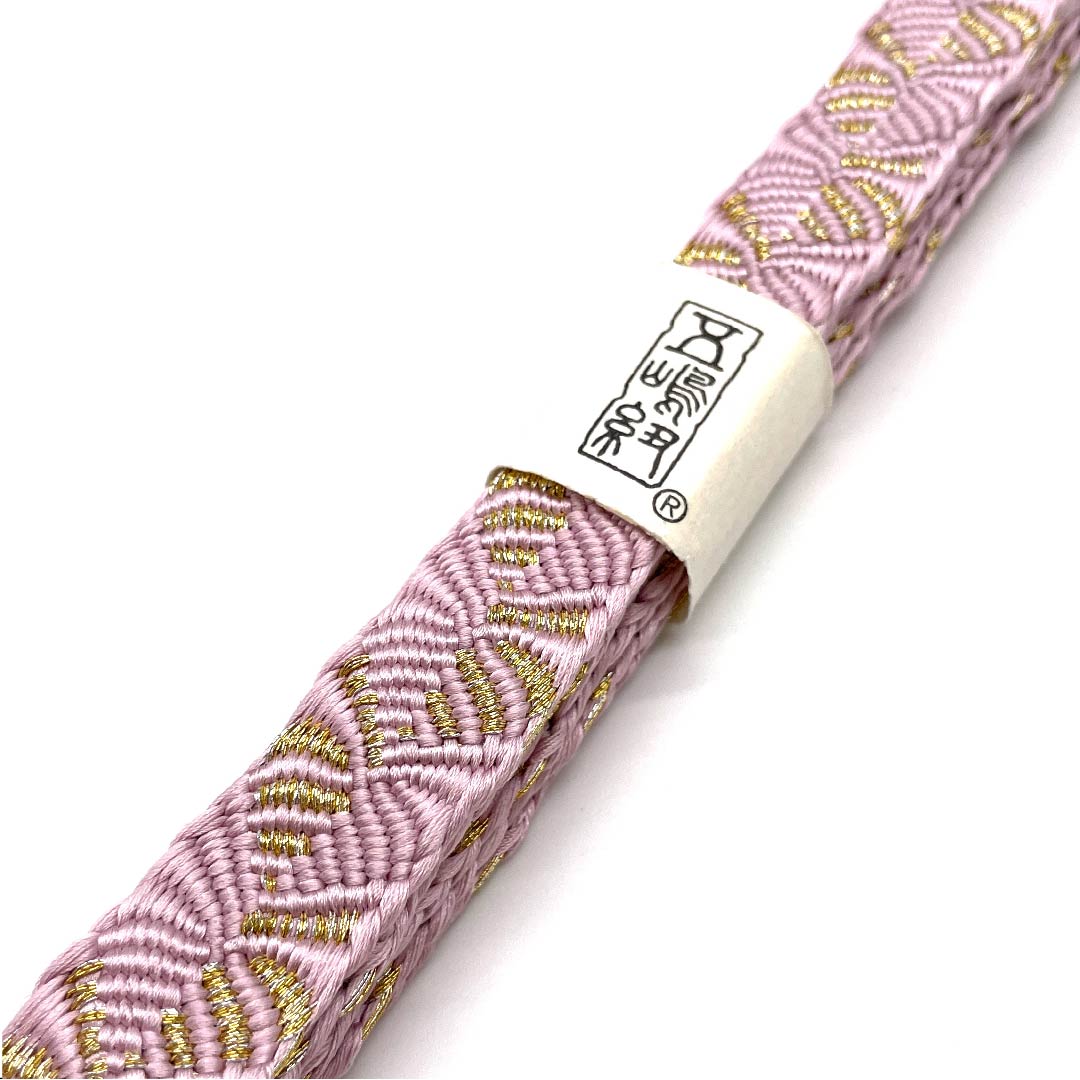 （新古品） 帯締め 正絹 四分紐 虹色（にじいろ） 五嶋紐 江戸組紐 金属糸使用 長さ約162cm 幅約1.7cm セミフォーマル Sランク 紫系 1135002352320