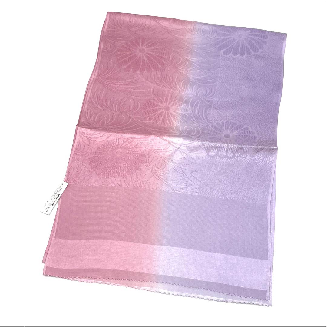 Obiage Silk S Rank Semi-formal Bijinsaiiro (purple) Tanshisoku (light purple) Chrysanthemum Bicolor Length approx. 184cm Width approx. 28.5cm Gradation style 1136004162999