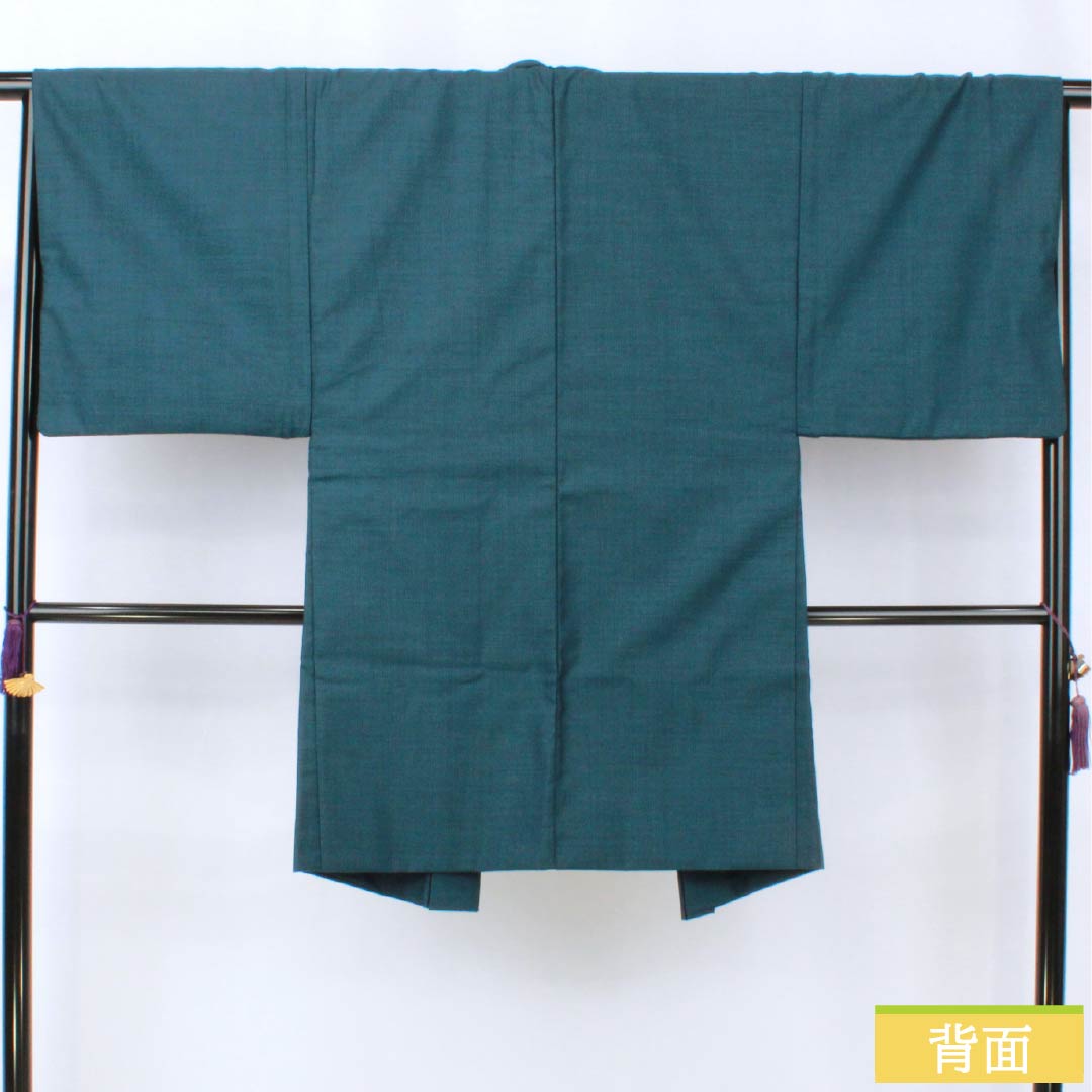 男物 ウール Bランク 身丈99cm 裄丈67cm 熨斗目花色（のしめはないろ） ウール 青系 1119001434117