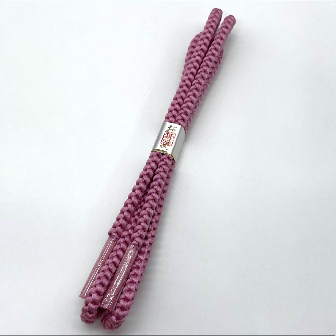 (Like New) Silk Obi-jime (Sash Band) - S-Rank, Mukuge-iro (Mukuge-iro) Color, Round Braid, Approx. 160cm Long, Approx. 0.8cm Wide, Casual, Pink, Item Number: 1135005312313