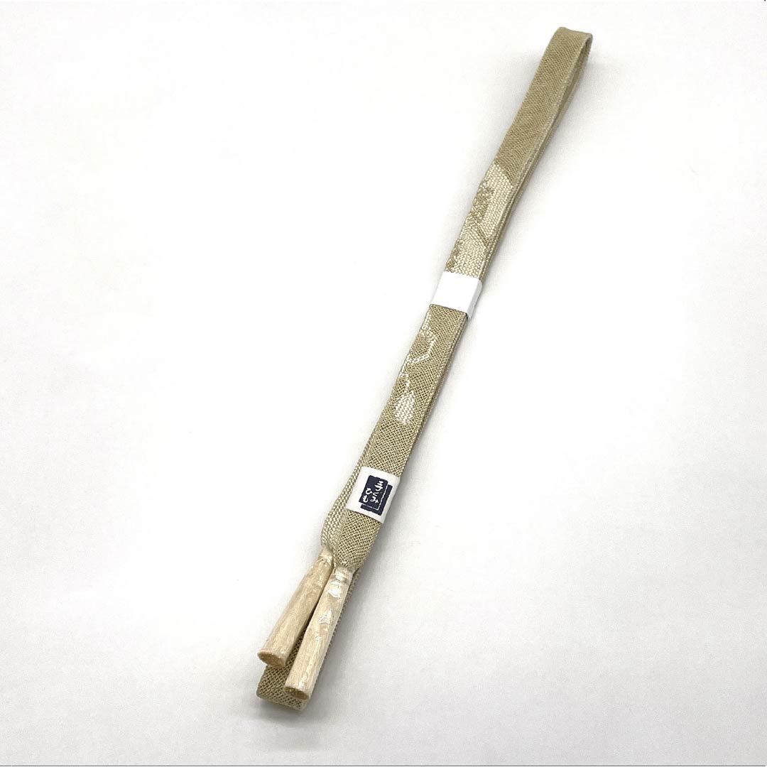 (新品)帯締め 正絹 NEWランク  蕎麦切色（そばきりいろ） 単衣用 夏用  長さ約162cm 幅約1.7cm カジュアル ベージュ系 1135005761325